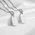 thumbnail image 4 of APSVO Silver Dog Tag Necklaces for Men Boys to My Son Gifts from Mom American Flag Pendant Chain Catholic Christian Religious Birthday Easter Basket Stuffers Jewelry Gifts Teen Him Kids Age Ideas, 4 of 5