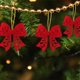thumbnail image 5 of Tree shape 10 piezas Bowknot decoraciones para árboles de Navidad pajarita roja colgante de árbol, 5 of 5