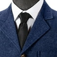thumbnail image 4 of Mens Retro Suit Vest Lapel Herringbone Tweed Business Formal Dress Waistcoat Solid Color V-Neck Wedding Waistcoat, 4 of 5