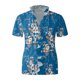 thumbnail image 4 of Camisas estampadas de verano Blusas para mujer Manga corta Cuello en V Tops fruncidos Camisas Camisas sueltas de manga larga para mujer OAVQHLG3B Store lin121212, 4 of 4