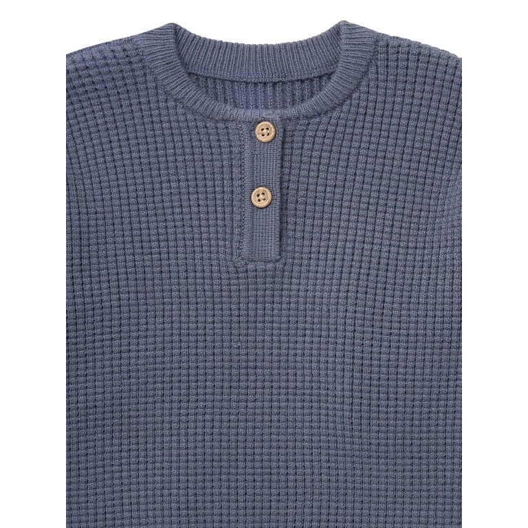 Modern Moments by Gerber Baby Boy Waffle Henley Sweater photo 2
