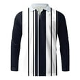 thumbnail image 3 of Gibobby Playera polo hombre Hombres Casual Otoño Invierno Manga larga Turndown Neck Shirt Impreso Camiseta Top Blusa(Blanco,M), 3 of 5