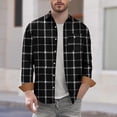 thumbnail image 2 of Atogsazn Mens Plaid Shirts Casual Button Down Long Sleeve Shirt with Pocket Workout Tops Outfit White XL Fashion, 2 of 5