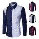 thumbnail image 3 of Camisas De Poliéster Hombre Larga Slim Casual Formal Moda, 3 of 8