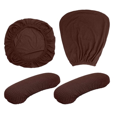 Elastic Office Chair Slipcover Washable Removable Gaming Chair Covers for Swivel Brown