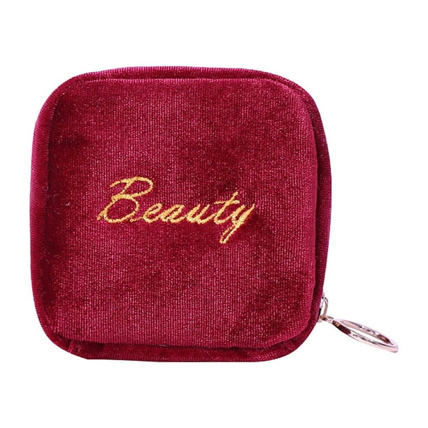 Mini bolsa de muñecera para pintalabios y cosméticos • Pequeña bolsa de viaje • cierre con cremallera • Opciones de color negro/azul • Organizador de artículos de aseo y maquillaje