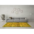 thumbnail image 3 of Ahgly Company Indoor Rectangle Abstract Yellow Modern Area Rugs, 4' x 6', 3 of 4
