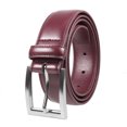thumbnail image 1 of Gelante Genuine Leather Dress Belts for Men. Single Prong Buckle belt for Suits, Jeans Uniform. Wine-S (30-32), 1 of 4