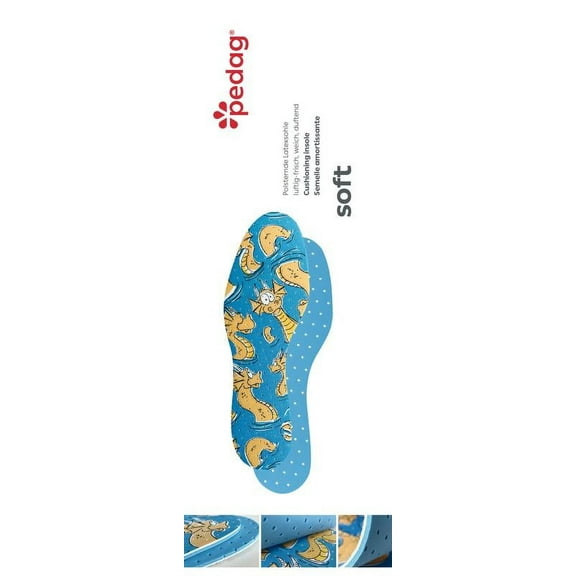 Pedag Soft | BlueYellow | Washable Latex Foam | Size US  W 4/5 | 1 pair