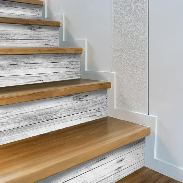 SelfAdhesive Vinyl Stair Riser Stickers Peel and Stick Staircase Decal .&#;x.Pure