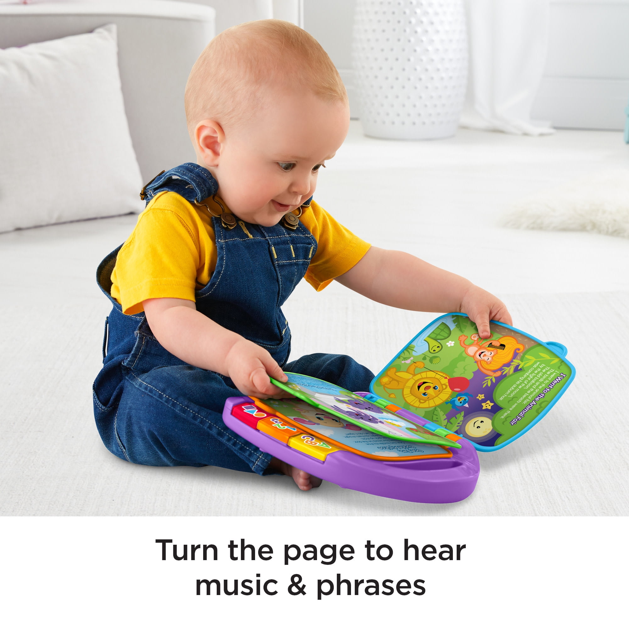 Fisher-Price Laugh & Learn Storybook Rhymes Musical Electronic Learning Toy for Baby & Toddler