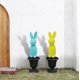 thumbnail image 2 of Estaca de jardín con forma de conejito de Pascua colorido para decoración primaveral al aire libre Tapón de plástico con diseño resistente a la intemperie Yulucky, 2 of 8