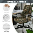 thumbnail image 6 of Renewold Camo Hunting Forest Pine Cone Office Chair Cover Universal Rotating Boss Chair Cover Printed Desk Chair Protector Stretch Fabric Cover with Elastic Bottom, S, 6 of 7
