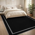 thumbnail image 2 of ODIKA 8'x10' Washable Area Rug Alfombras Geometric Field Featuring Border Detail Para Habitacion for King Size Bedroom Under Bed, Master Suite, Non-Shedding, Easy Care, 2 of 6