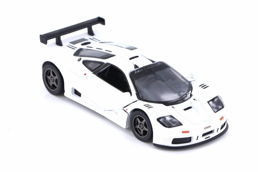 1995 McLaren F1 GTR Hardtop, White - Kinsmart 5411D - 1/36 scale Diecast Model Toy Car