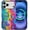Colorful Neon Bubbles, variant on Case for iPhone 17 Pro, Compatible with Magsafe Shockproof Hard Shell Soft Silicone 2 in 1 Hybrid Shockproof Bumper Drop Protective Retro Bee Flower