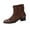 Coffee, variant on Womens Ankle Boots Chunky Mid Heel Round Toe Booties Back Zipper Winter Dress Shoes Coffee 7.5(40)