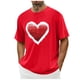 thumbnail image 1 of Ceisia Men's Casual Heart-Printed Short Sleeve Crew Neck Gift T-Shirt, 1 of 5