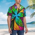 thumbnail image 3 of Yiaed Multicolored Beautiful Flower Print Hawaiian Shirt for Men Short Sleeve Button Down Shirts Beach Shirts for Men,Medium, 3 of 7