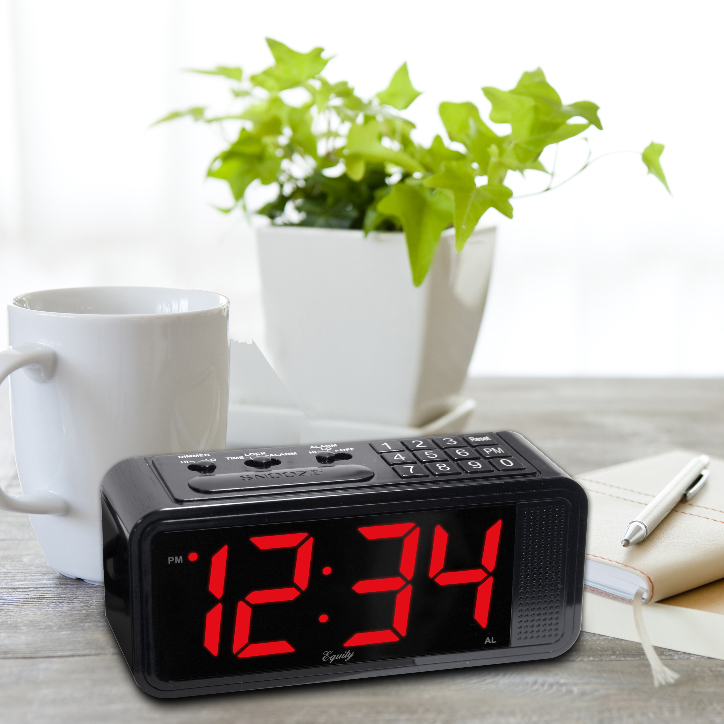 Equity by Lacrosse Quick-Set LED Alarm Clock, Black - image 1 of 2