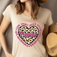 thumbnail image 4 of Nurse Leopard Heart Graphic T-Shirt | Caring Strong Compassionate Nurse Gift Tee, Maroon, Size L, 4 of 6