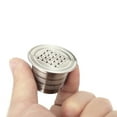 thumbnail image 3 of Tasse capsule à Café Réutilisable, Filtre à Café en Acier Inoxydable, 1 capsule Rechargeable, Convient aux machines à Café de la Série Nespresso, Incluant 1 Marteau, 1 Cuillère et 1 Brosse, 3 of 8