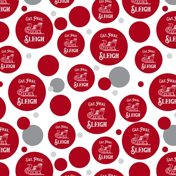 Eat Pray Sleigh Christmas Winter Funny Humor Premium Gift Wrap Wrapping Paper Roll