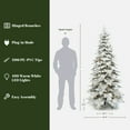 thumbnail image 3 of 7Ft Pre-Lit Flocked Artificial Slender Tree with Adjustable Lights and Stand, 3 of 11