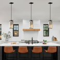 thumbnail image 2 of Luces colgantes Esfos Black Crystal Kitchen Island, paquete de 3, 2 of 9
