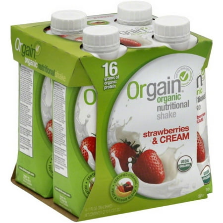 orgain organic nutritional count strawberries cream shakes oz fl walmart
