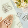 thumbnail image 3 of 1set 8pcs Alloy Slider Tri-Glide Buckle Flat Metal Slide Button Fastener Dual Adjustable bag Belt TriGlide Strap Keeper Backpack Handmade Accessories for Purse Making Webbing Crafts, 3 of 6