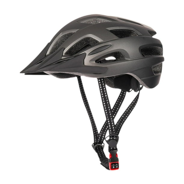 Casco de bicicleta de montaña, casco deportivo para mujeres y hombres, casco de ciclismo, casco de bicicleta para escalar, patinar, montar al aire Negro Gris