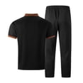 thumbnail image 3 of ZUKMRJPC Men's Tracksuit 2 Piece Waffleknit Textured Athletic Sweatsuits Short Sleeve Shirts and Long Pants Casual Running Jogging Suit Sets, 3 of 4