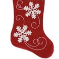 thumbnail image 3 of Northlight 20.5-Inch Red and White Velvet With White Snowflake Christmas Stocking, 3 of 6