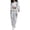 Silver1, variant on Carnival Night Out Two Piece Set for Women Party Top and Pants Short Crop Top with Joggers Hooded Long Sleeve Black L