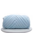thumbnail image 1 of Granjero Gordo Hilo de punto grueso de terciopelo de 500 g, hilo grueso de tubo gigante súper suave, hilo de crochet esponjoso hecho a mano para bricolaje, azul claro, 1 of 4