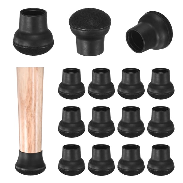 Uxcell 16-Pack Protectores de Piso para Patas de Silla, Copas de Silicona Redondas de 0.78"-1"