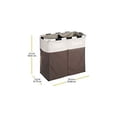 thumbnail image 7 of Whitmor Easycare Double Laundry Hamper - Lights and Darks Separator - Java, 7 of 7