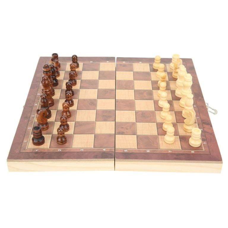 Executive Plastic Chess Set Black & Ivory Pieces - 3.875 King