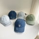 thumbnail image 2 of Gorra de béisbol con letras bordadas, ajustable, unisex, de mezclilla, gorra ajustada para primavera y verano, azul oscuro Y M 22.05-22.83in, 2 of 6