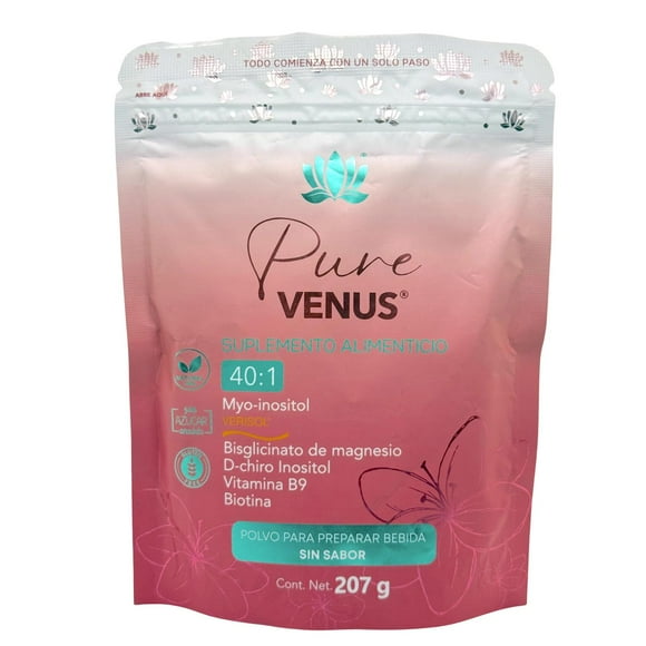 Colageno Hidrolizado Myo Inositol 207 g Sin Sabor VENUS Pure Health salmon