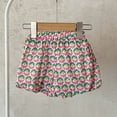 thumbnail image 5 of Girls' Floral Skater Mini Shorts Elastic Waist Lightweight Twirl Bottoms Princess Style Casual for Summer, 5 of 8