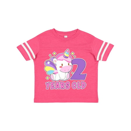 

Inktastic 2 years old with Cute Unicorn Birthday Gift Toddler Toddler Girl T-Shirt