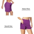 thumbnail image 4 of Women's Plus Size Mid-Waist Athletic Short Skirts with Side Pocket, Athletic Bottoms 2 in 1 Liner Breathable Quick Dry, 4 of 7
