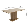 thumbnail image 2 of Mesa de Comedor Rectangular MADESA 5275 Tablero de Madera 160 cm x 90 cm x 79 cm, 2 of 5
