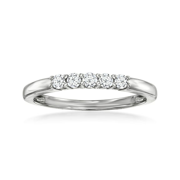 Ross-Simons 0.20 ct. t.w. Lab-Grown Diamond 5-Stone Ring in Sterling Silver, Women's, Adult