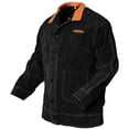 thumbnail image 1 of Chaqueta de soldadura YESWELDER de cuero negro resistente al fuego, 1 of 5