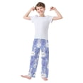thumbnail image 3 of Rabbit Leaf Pattern Pajama Pants Soft Lightweight Lounge Pants Bottoms Sleep Pants Warm Comfy, 3 of 9