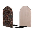 thumbnail image 2 of Lsque Floral Printed Wood Bookends,Non-Skid Bookend for Shelves,Heavy Duty Support Bookends,Non-Slip Foam Pads for Office, Home, and Library,1 Pair, 2 of 8