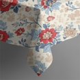 thumbnail image 5 of Pioneer Flower Floral Print Pattern Square Tablecloth, Waterproof Wipeable Spillproof Washable Table Cover for Home Kitchen Party Decor, 42"x42", 5 of 6